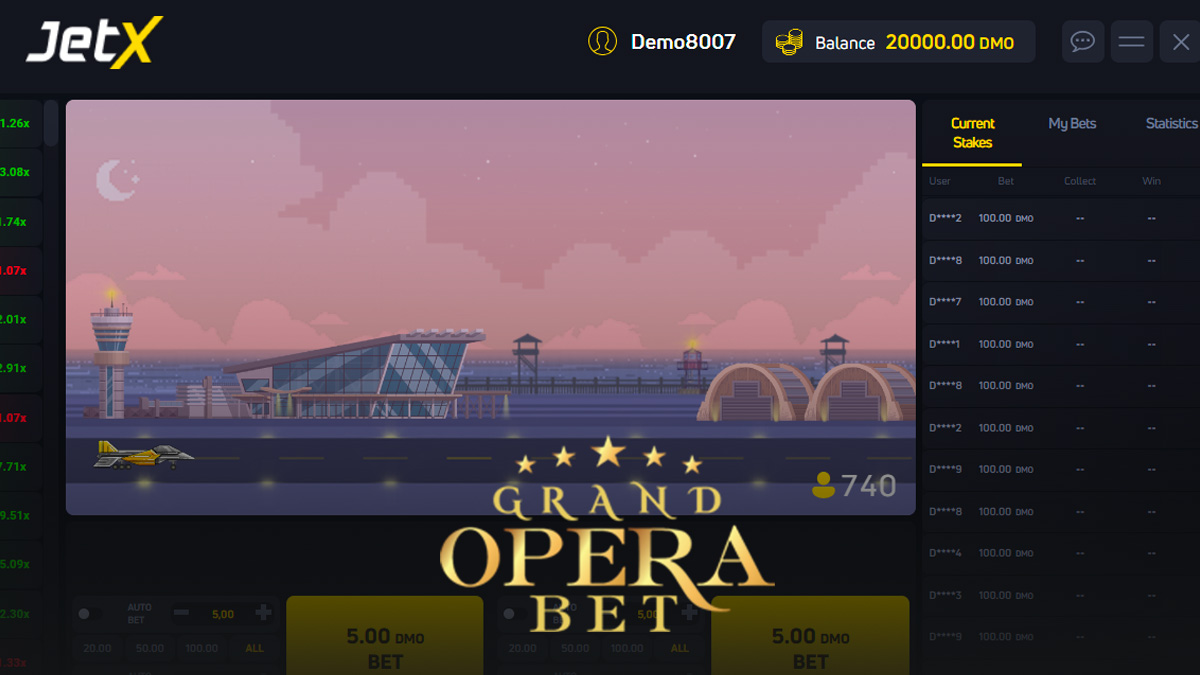 Grand Opera Bet JetX oyunu